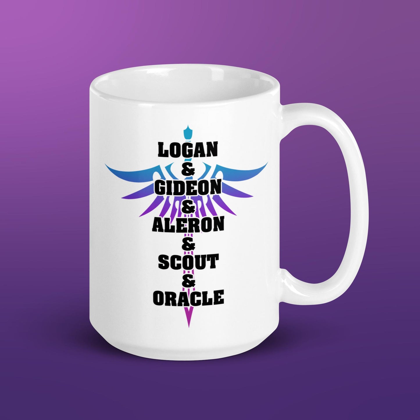 Chosen Champions White glossy mug